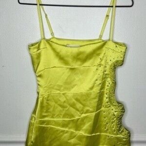 Danielle Guizio - Green Cut Out Gem Dress w/ rhinestones